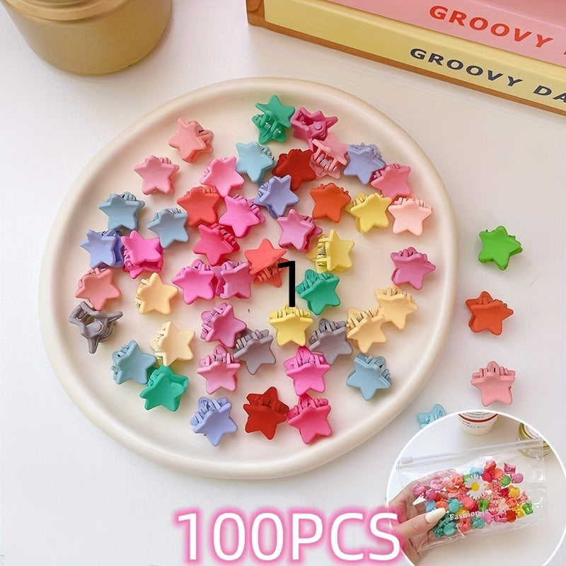 100pcs Baby Girls Hair Accessories Colorful Crown Flower Wing Hairpins