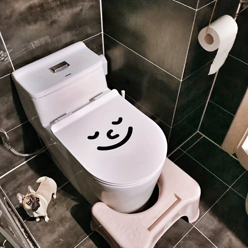 Creative Happy Face Toilet Sticker Waterproof Decor
