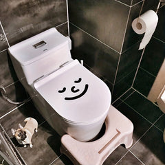 Creative Happy Face Toilet Sticker Waterproof Decor