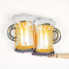4pcs Eer Mug Balloons Ideal for Beer Parties Aluminum Film Balloons