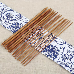14pcs Carbonized Bamboo Crochet Kit with Storage Case