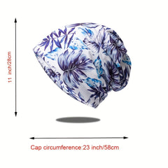Men's Outdoor Dual-Purpose Hat, Printed Pullover Beanie