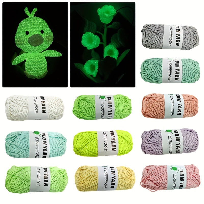 Glow In The Dark Yarn Soft Luminous Yarn DIY Knitting Crocheting Supplies
