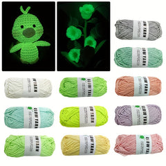 Glow In The Dark Yarn Soft Luminous Yarn DIY Knitting Crocheting Supplies