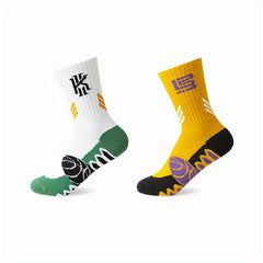 Children's Casual Sports Socks 2 Pairs, Ages 7-15, Football Basketball Running