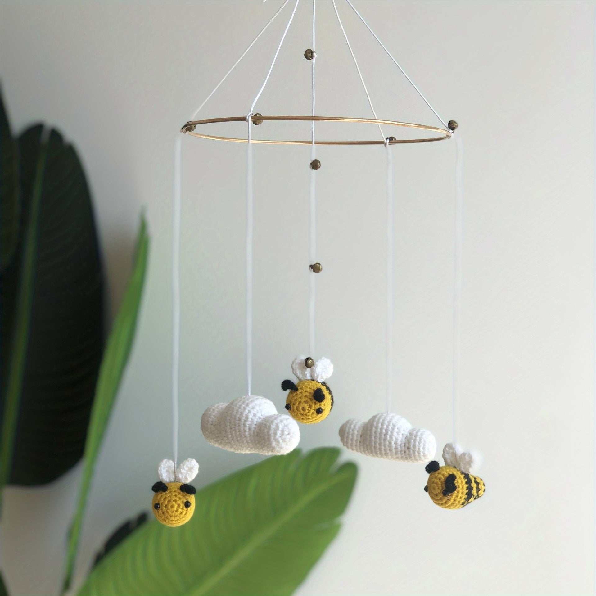 Hand Woven Crib Mobile with Cloud Bee Toys