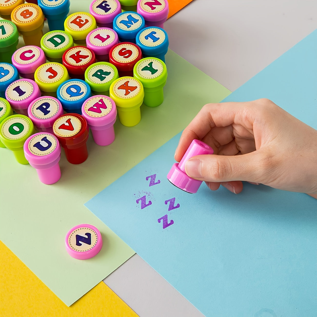 26pcs Student Number Letter Stamps Self Inking Birthday Party Teacher Winter