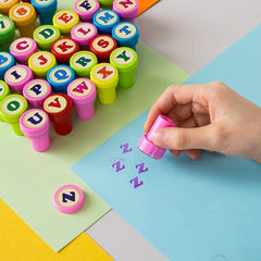 26pcs Student Number Letter Stamps Self Inking Birthday Party Teacher Winter