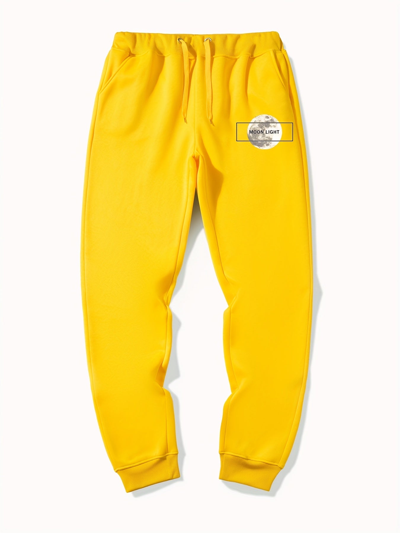 Moon Pattern Casual Stretch Joggers Men s Sweatpants