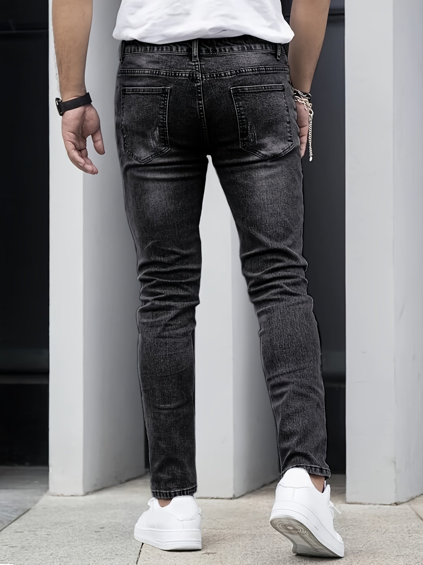 Men's Slim Fit Denim Jeans Casual Style