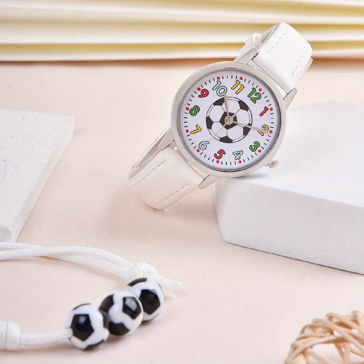 Kids Boys Football Watch Bracelet Set