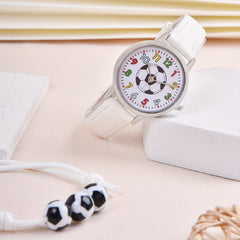 Kids Boys Football Watch Bracelet Set