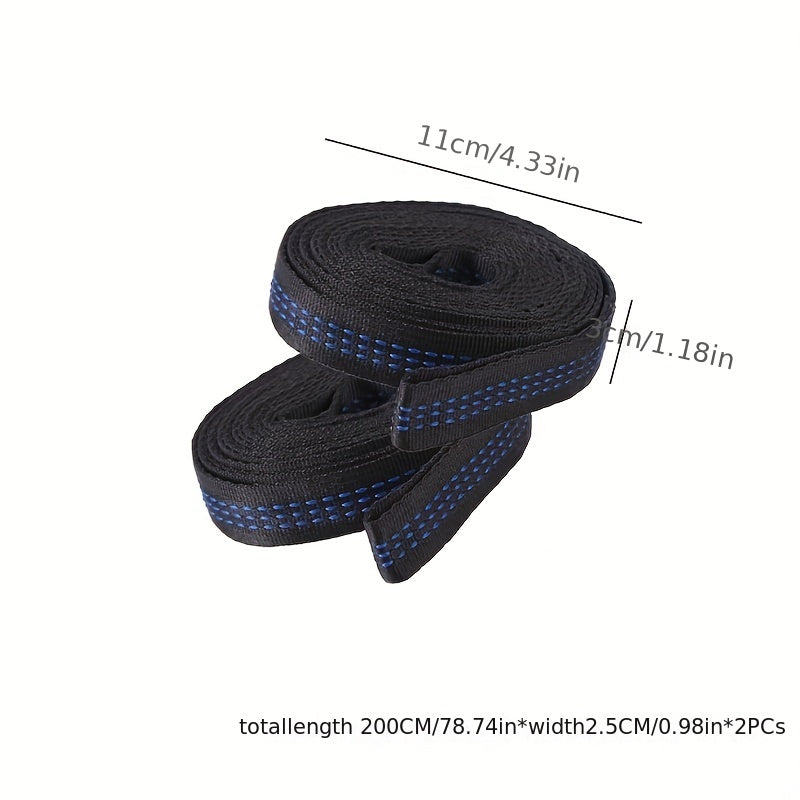 2pcs Hammock Tree Straps Portable No Stretch Outdoor Patio Furniture