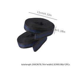 2pcs Hammock Tree Straps Portable No Stretch Outdoor Patio Furniture