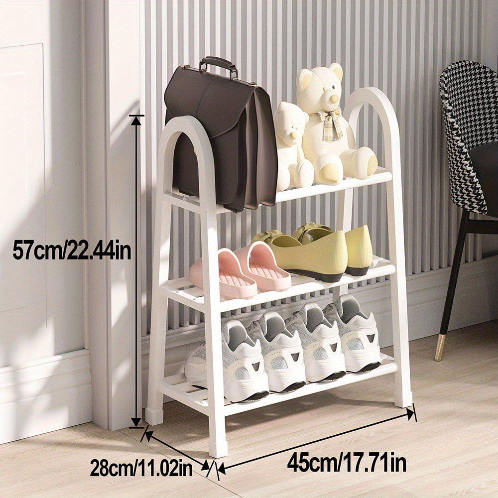 Plastic Foldable Shoes Rack Easy Assembled Large Capacity Shoe Shelf