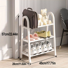 Plastic Foldable Shoes Rack Easy Assembled Large Capacity Shoe Shelf