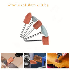 5pcs Sanding Drill Bit Set Rotary Tool Shank Abrasive Mounted Grinding