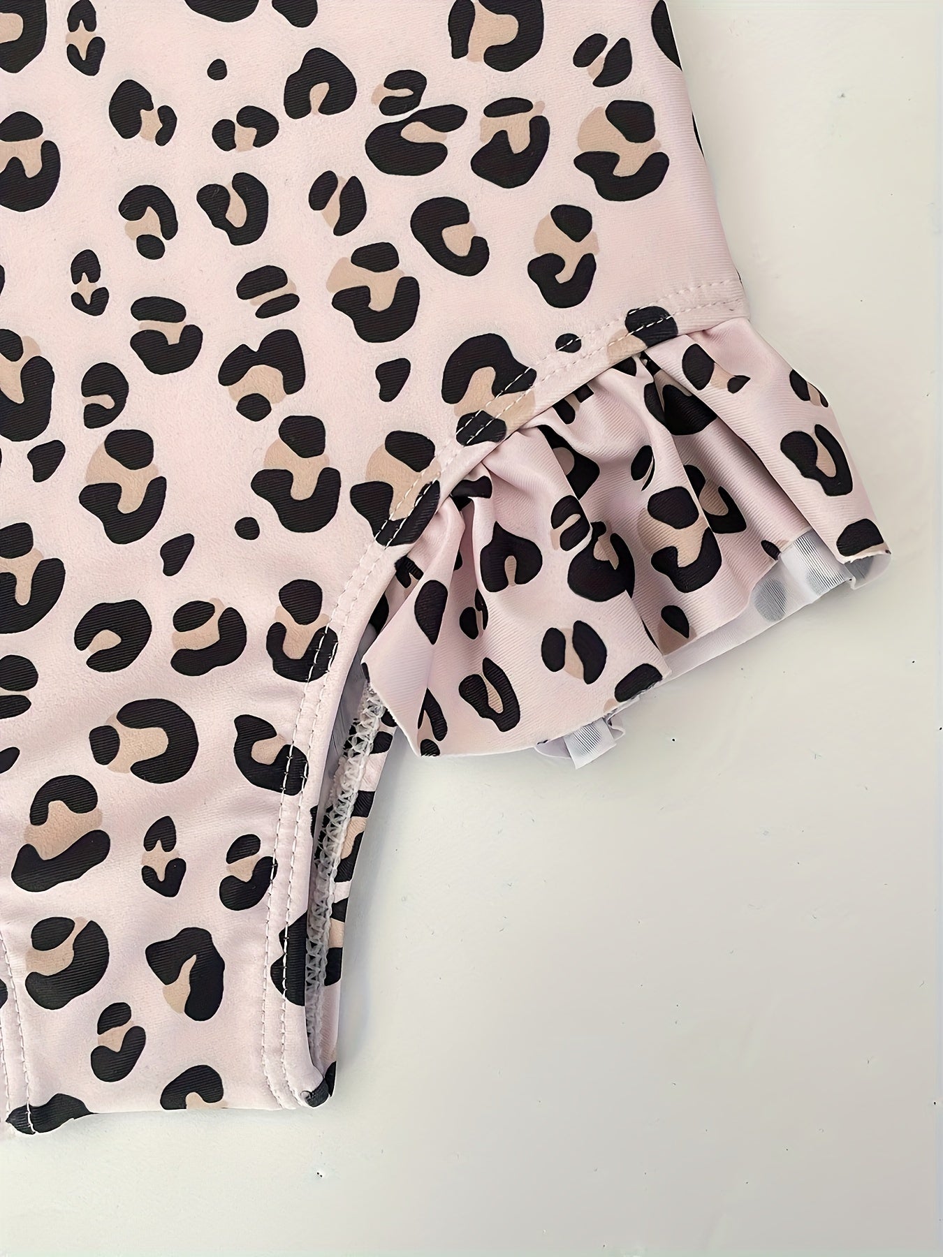 Leopard Print Swimwear With Headband Girls Bathing Suit Summer