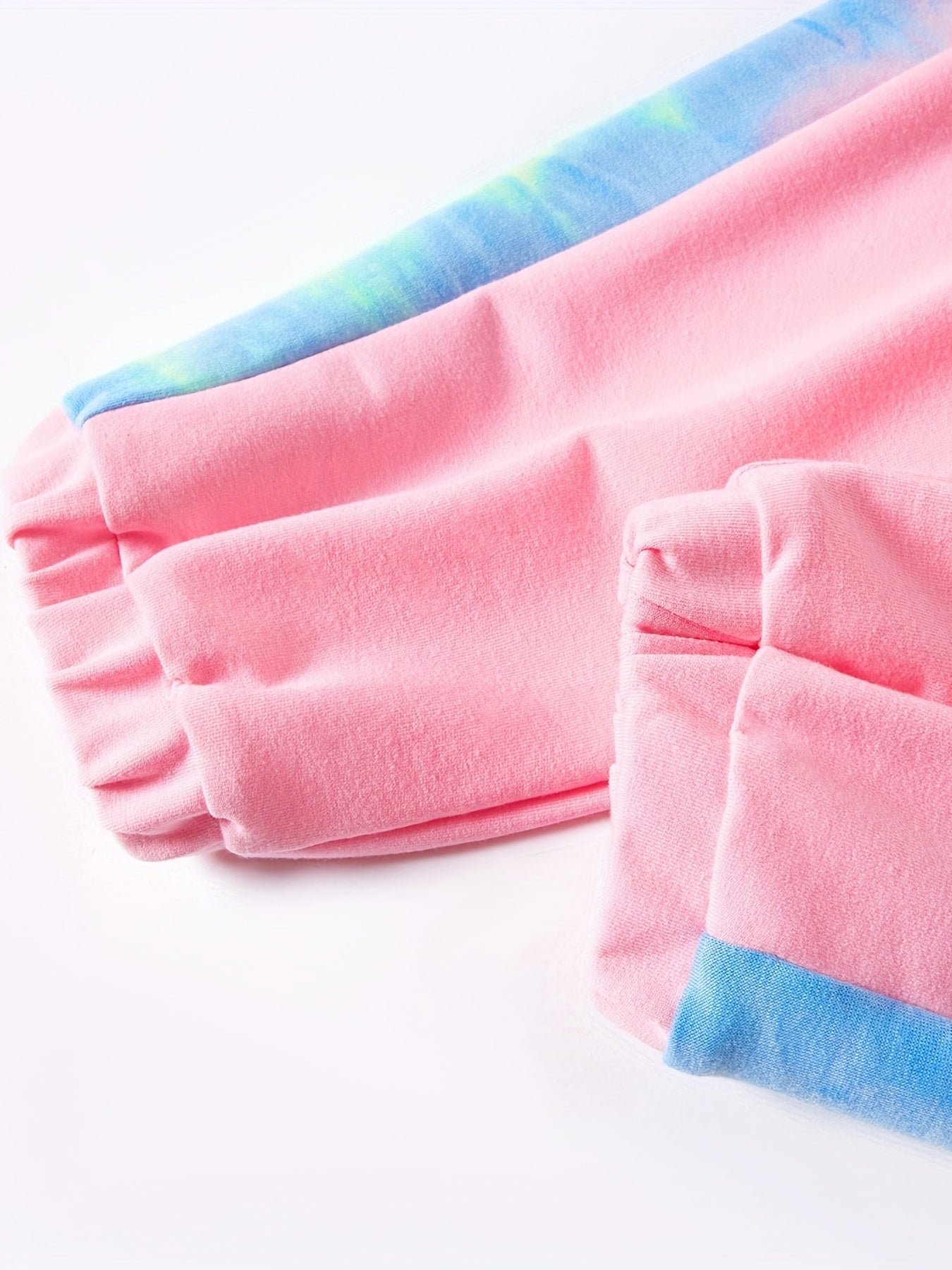 Toddler Tie Dye Patchwork Footed Pants