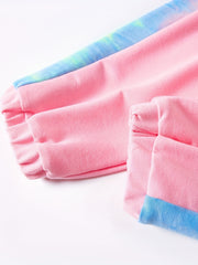 Toddler Tie Dye Patchwork Footed Pants