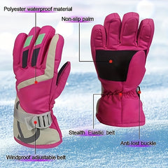 Youth Skiing Gloves - Waterproof & Windproof Winter Outdoor Sports Gloves