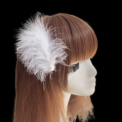 Feather Headband with Pearl Accents Fairy Theme