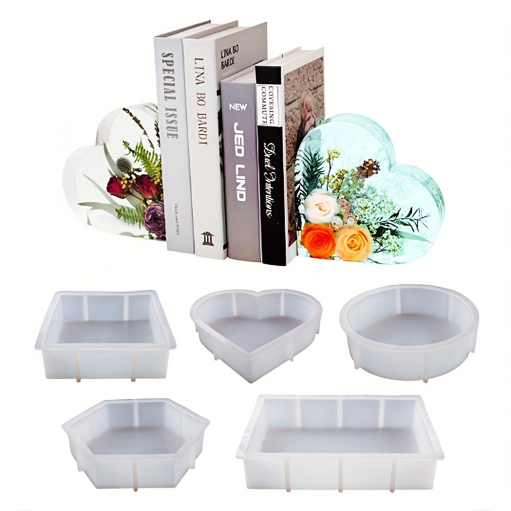 Resin Silicone Mold for DIY Art - Hexagon Round Square Rectangle