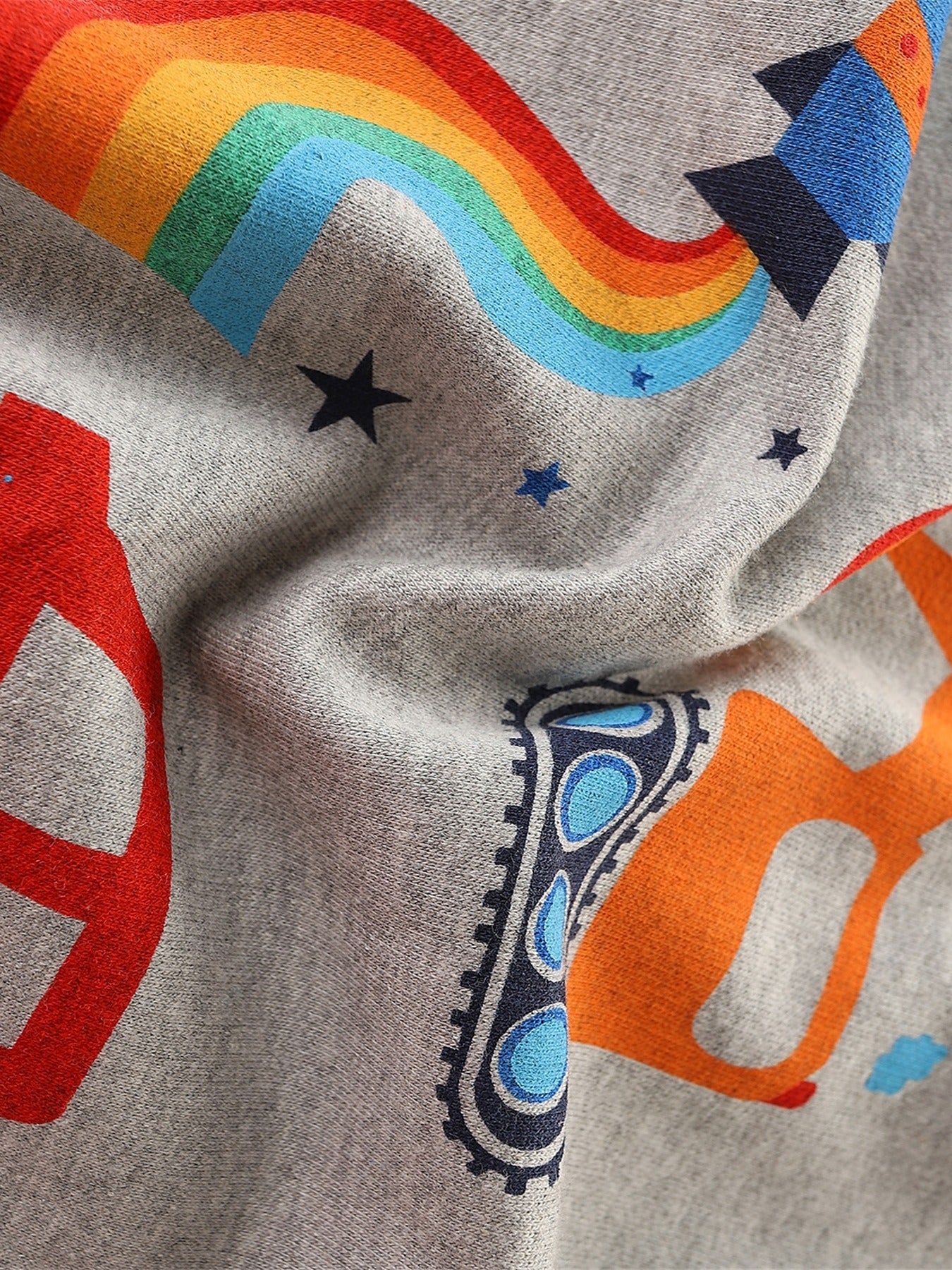 Boys Car Cartoon Print Sweatshirt