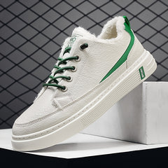 Men's Warm Fleece Skate Shoes Plush Casual Sneakers Winter