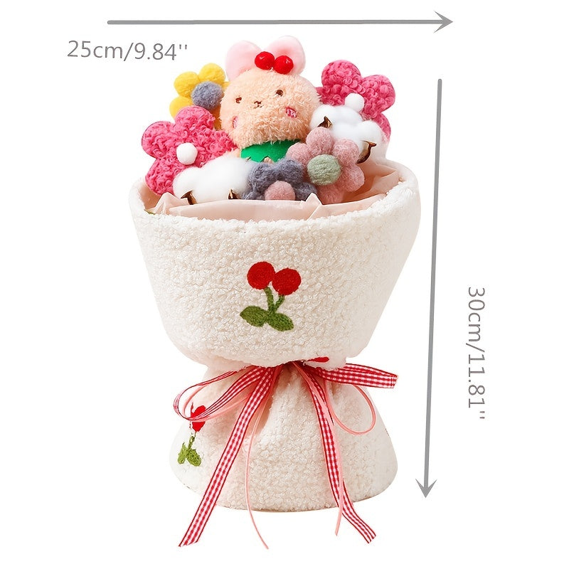 Girl Gift Cartoon Plush Doll Bouquet Flower for Birthday Mother's Day