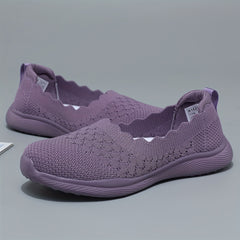 Women's Solid Low Top Walking Shoes Lightweight Casual Sport Shoes