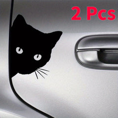 2pcs Cat Stealing Car Stickers Funny Vinyl Car Stickers