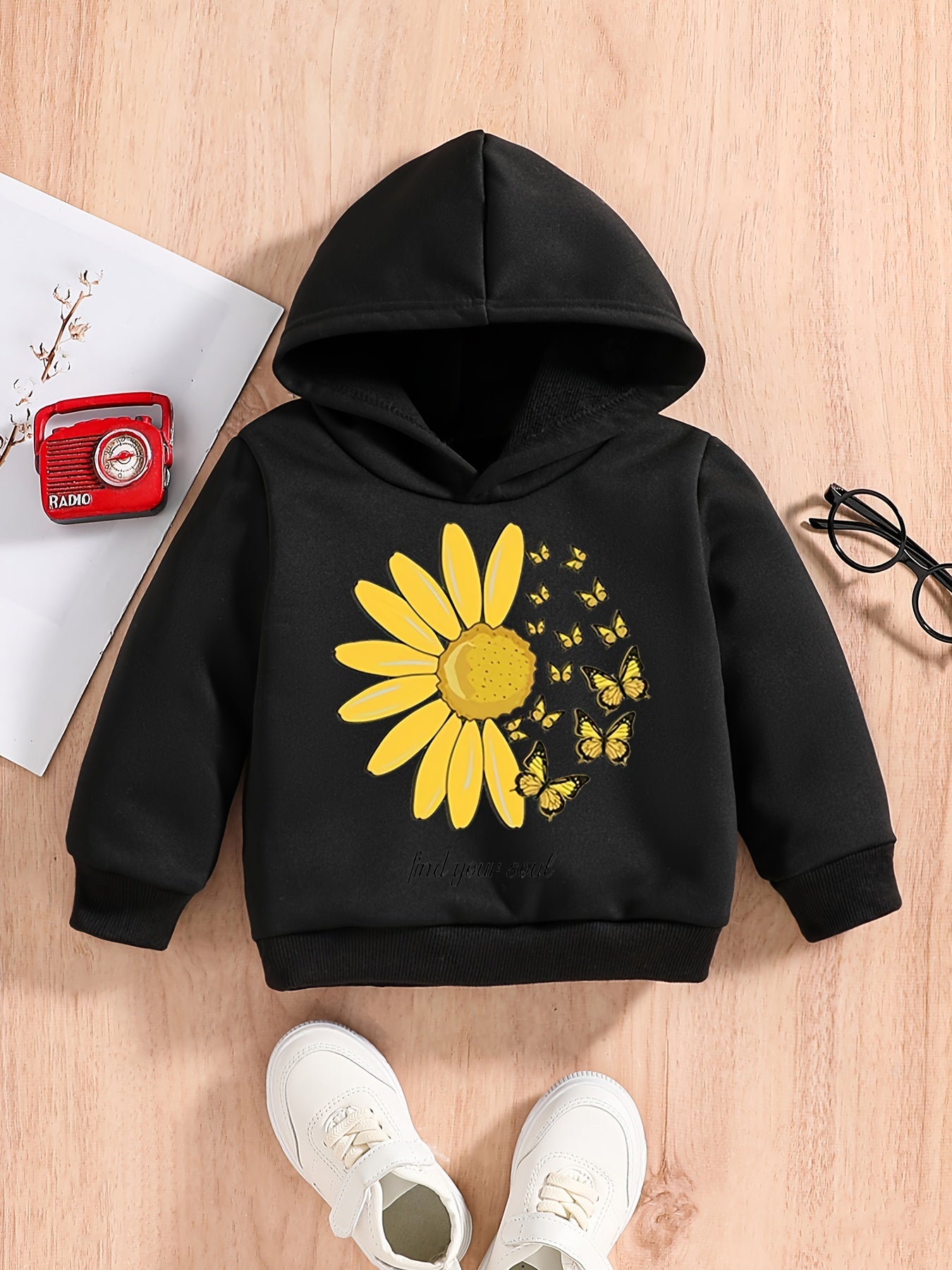 Boys Butterfly & Sunflower Sweatshirt Hoodie