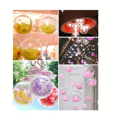 Refillable Transparent Plastic Ornament Balls DIY Decorations