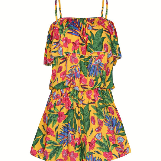 Floral Print Boho Cami Jumpsuit for Women