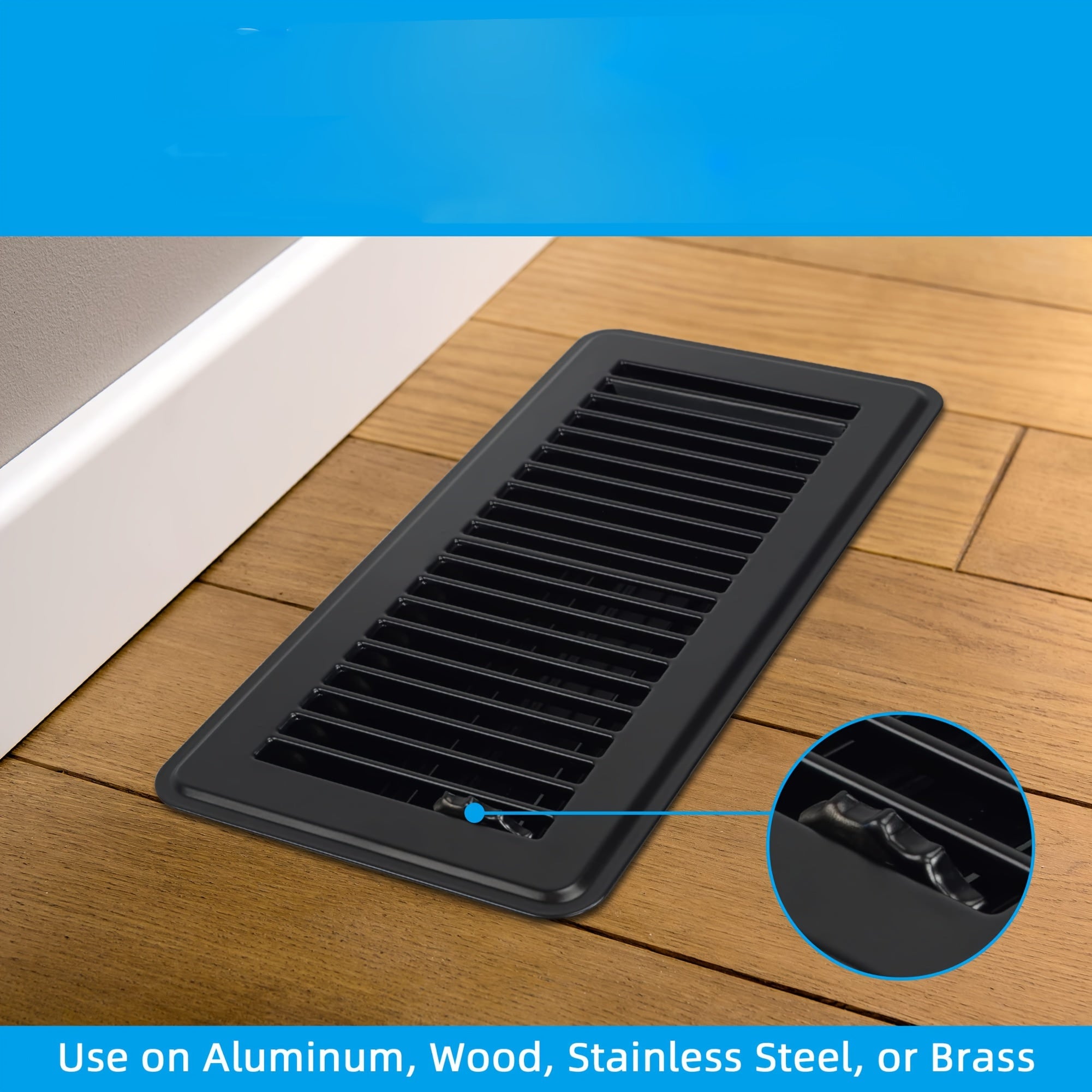 10x16x25 Floor Register Vent Cover Heavy Duty Metal Walkable Air Vents