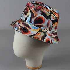 Vintage Reversible Bucket Hat Unisex Musical Note Print Lightweight Sun Hat