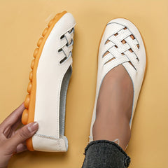 Women's Hollow Out Flat Shoes Lightweight Closed Toe Slip On Shoes