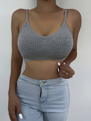 Comfy Ribbed Wireless Push-Up Bra for Women