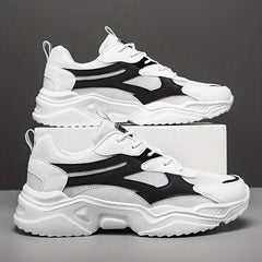Men's Block Chunky Sneakers For Jogging Gym