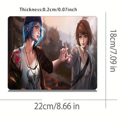 Anime Girl Mousepad Two Friends Gaming Table Mat
