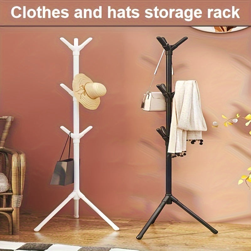 Carbon Steel Coat Rack Stand Hanging Single Rod Hat Rack