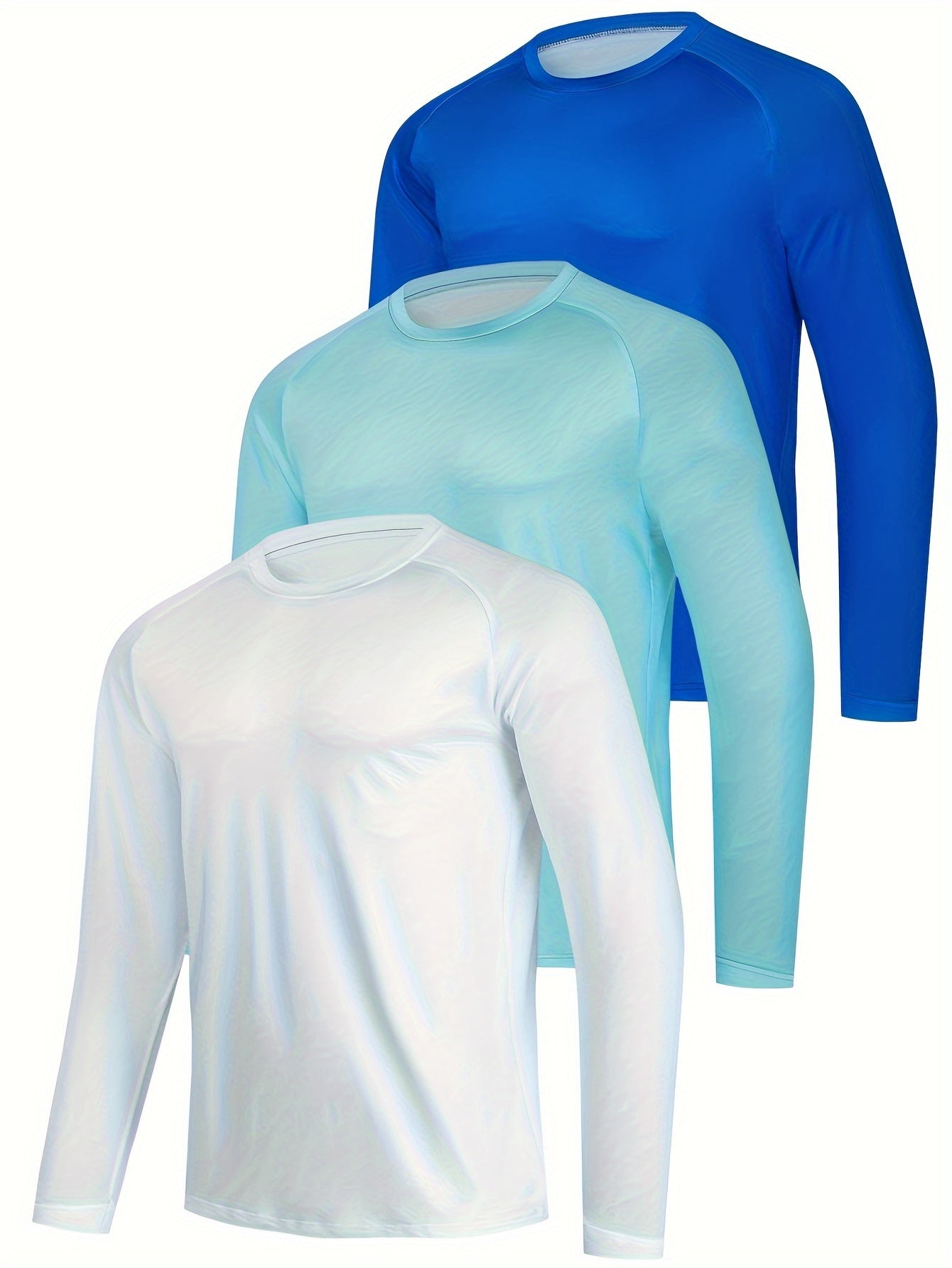 Men's Solid Long Sleeve Anti UV Sunscreen Fishing Shirt