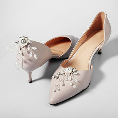 Crystal Pearl Rhinestone Shoe Clips for Wedding Party
