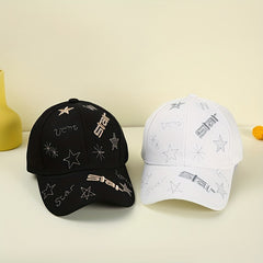 Star Embroidery Baseball Cap Adjustable Couple Dad Hats