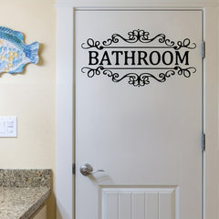 Vinyl Wall Sticker Home Decoration Removable Bathroom Door Sticker