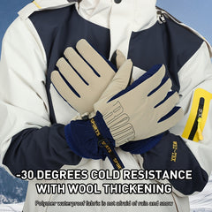 Men's Skiing Gloves Winter Windproof Touch Screen Warm Keeping