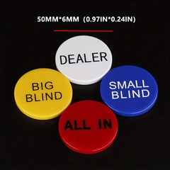 Acrylic Round Plastic SMALL BIG BLIND DEALER IN Poker 24IN