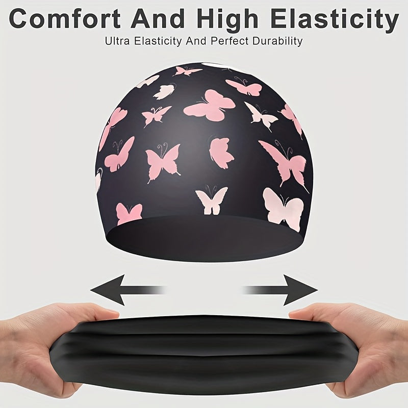Cartoon Animal Print Silicone Swimming Cap