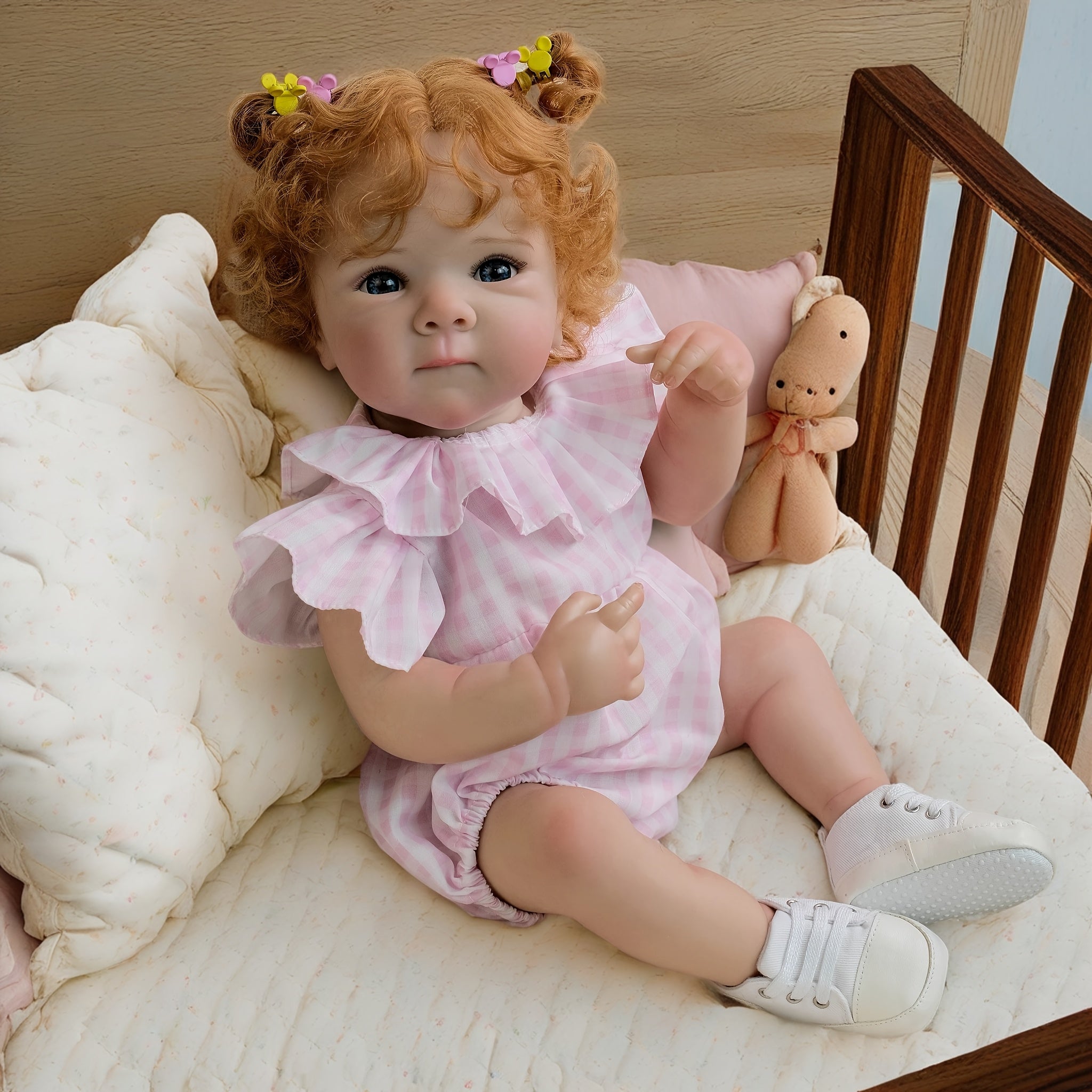 Realistic 19 Inch Vinyl Plush Bettie Reborn Doll with Open Eyes